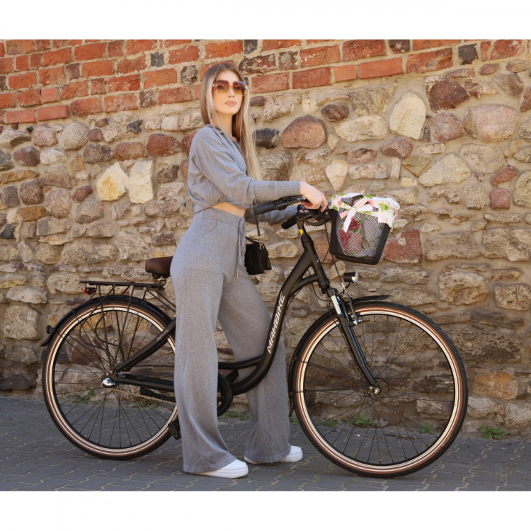 Mestský bicykel 28" Mahbike City Bike 3 prevodový hliníkový 17" hnedá matná